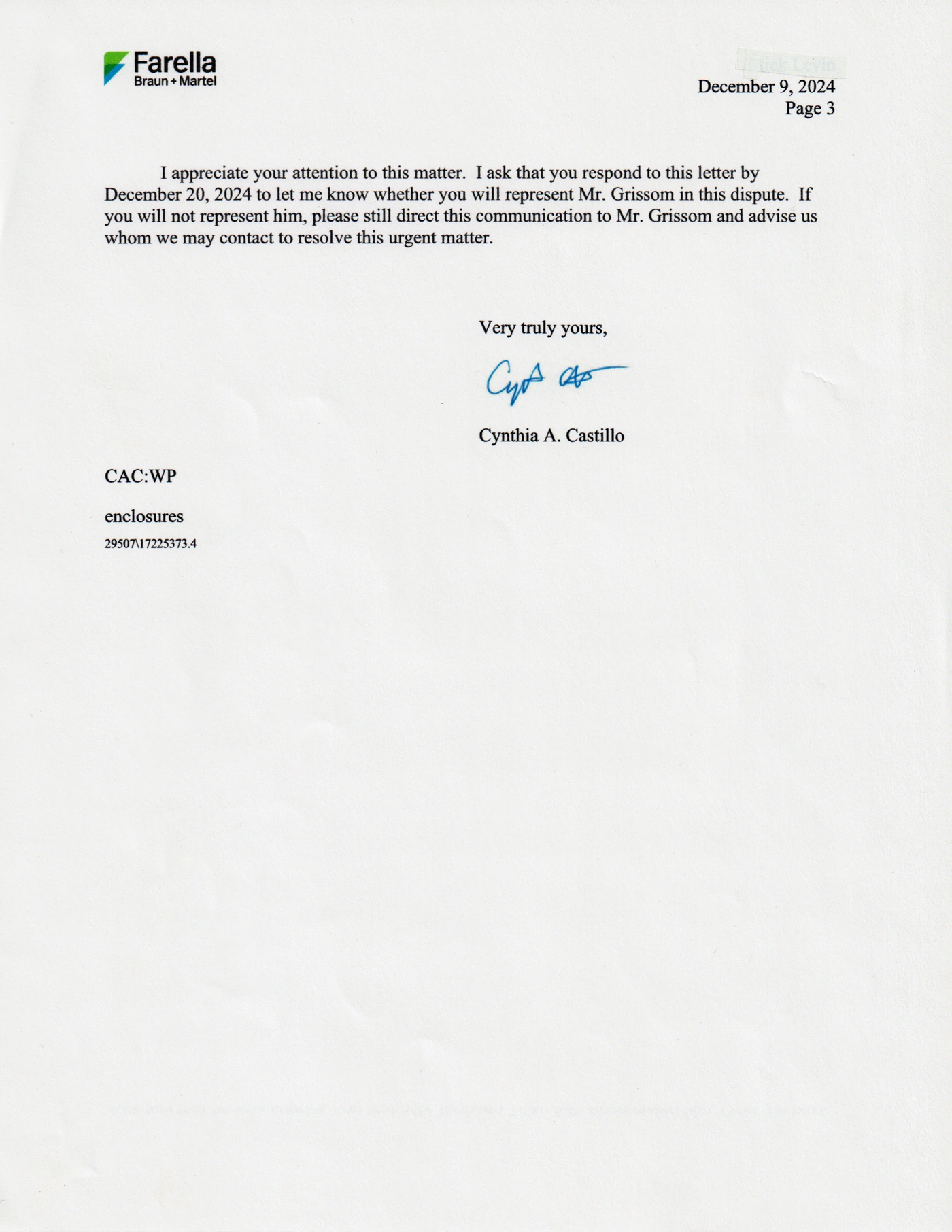 December 9, 2024 attorney letter, page 3